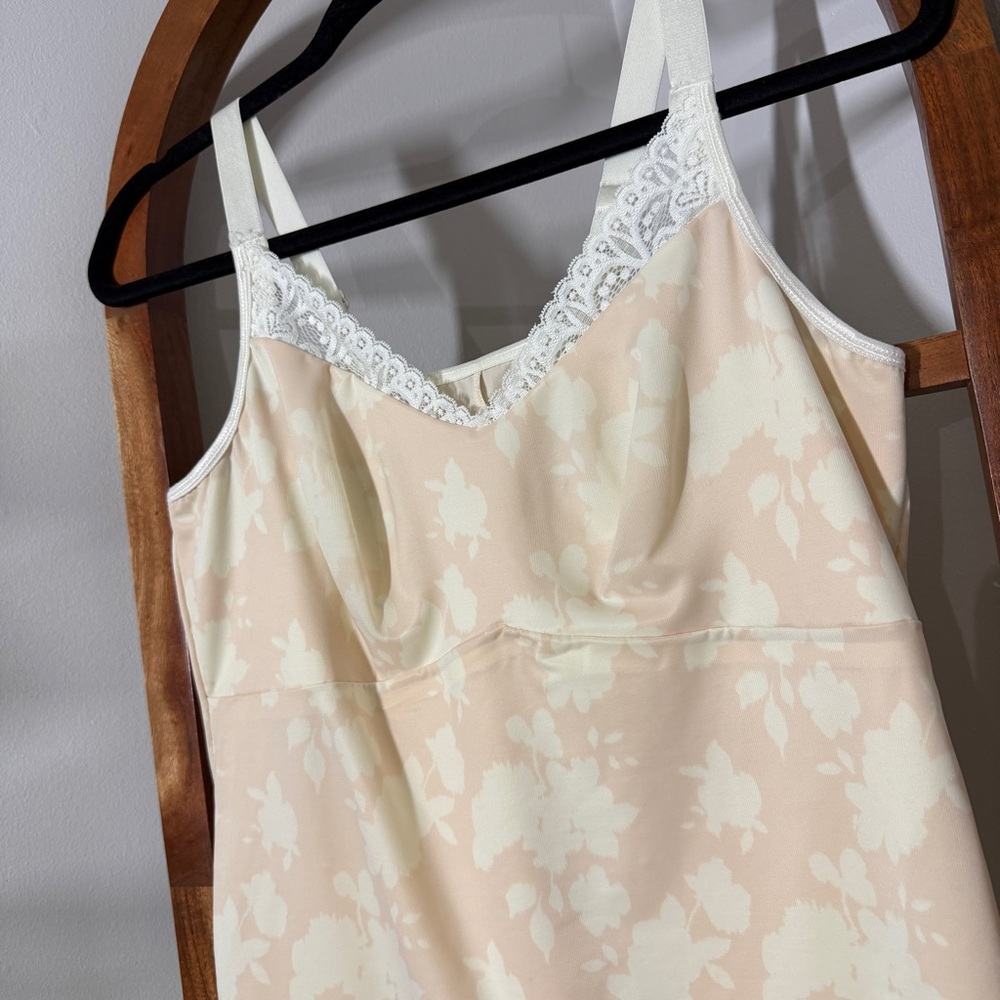 Ruby Ribbon 40 Cream Pink Floral Lace Trim Cami Top Style 1800 - Picture 2 of 9
